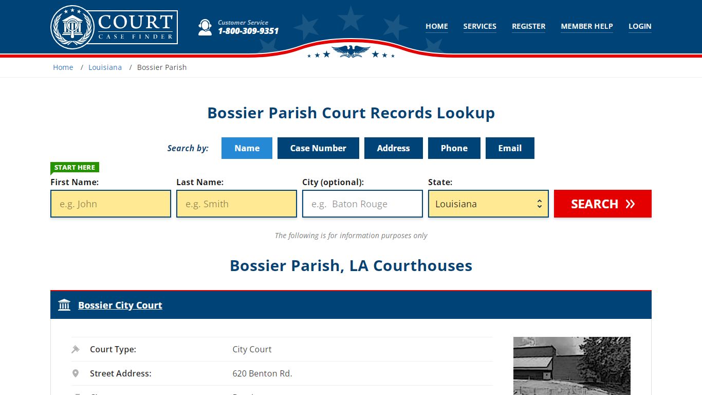 Bossier Parish Court Records | LA Case Lookup