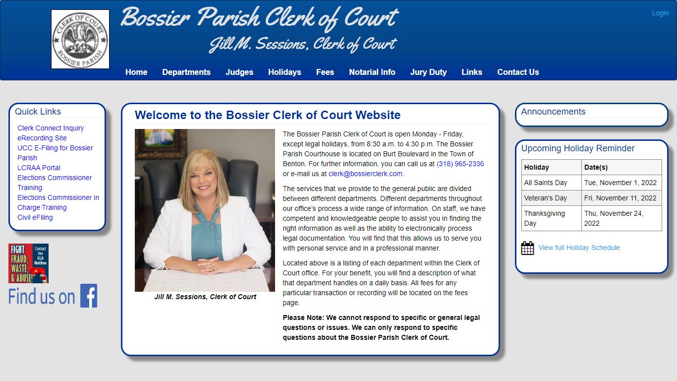 Bossier Parish Clerk of Court