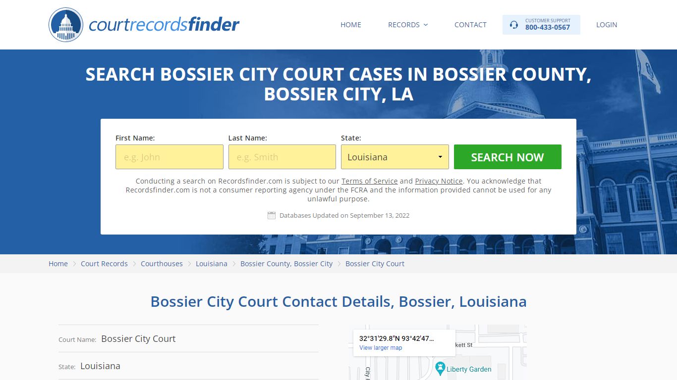 Bossier City Court Case Search - Bossier County, LA - RecordsFinder